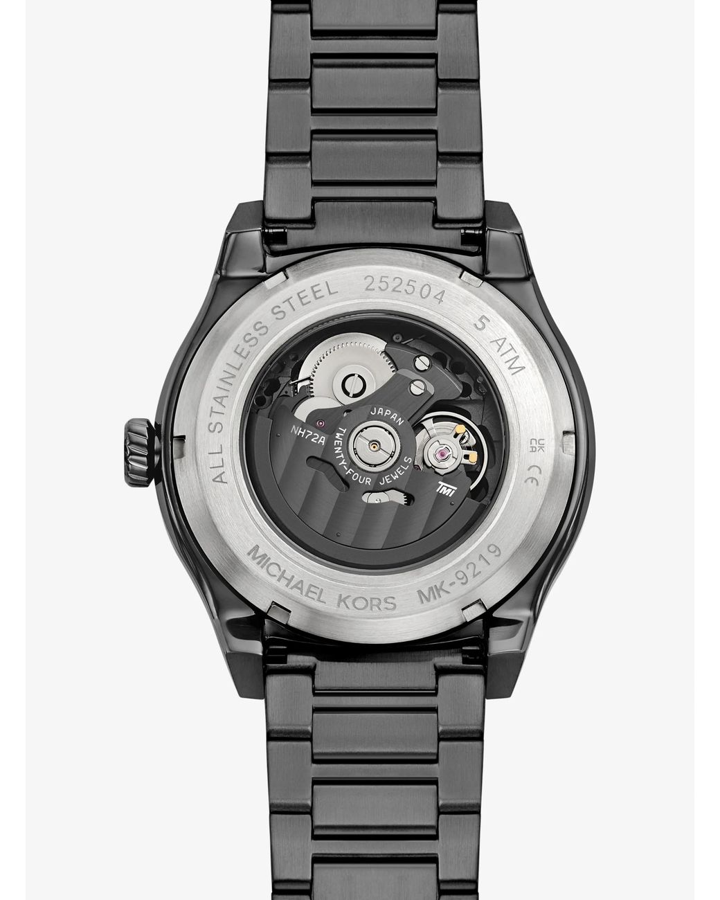 Michael Kors Gray Mk Oversized Panorama Two-Tone Watch for men
