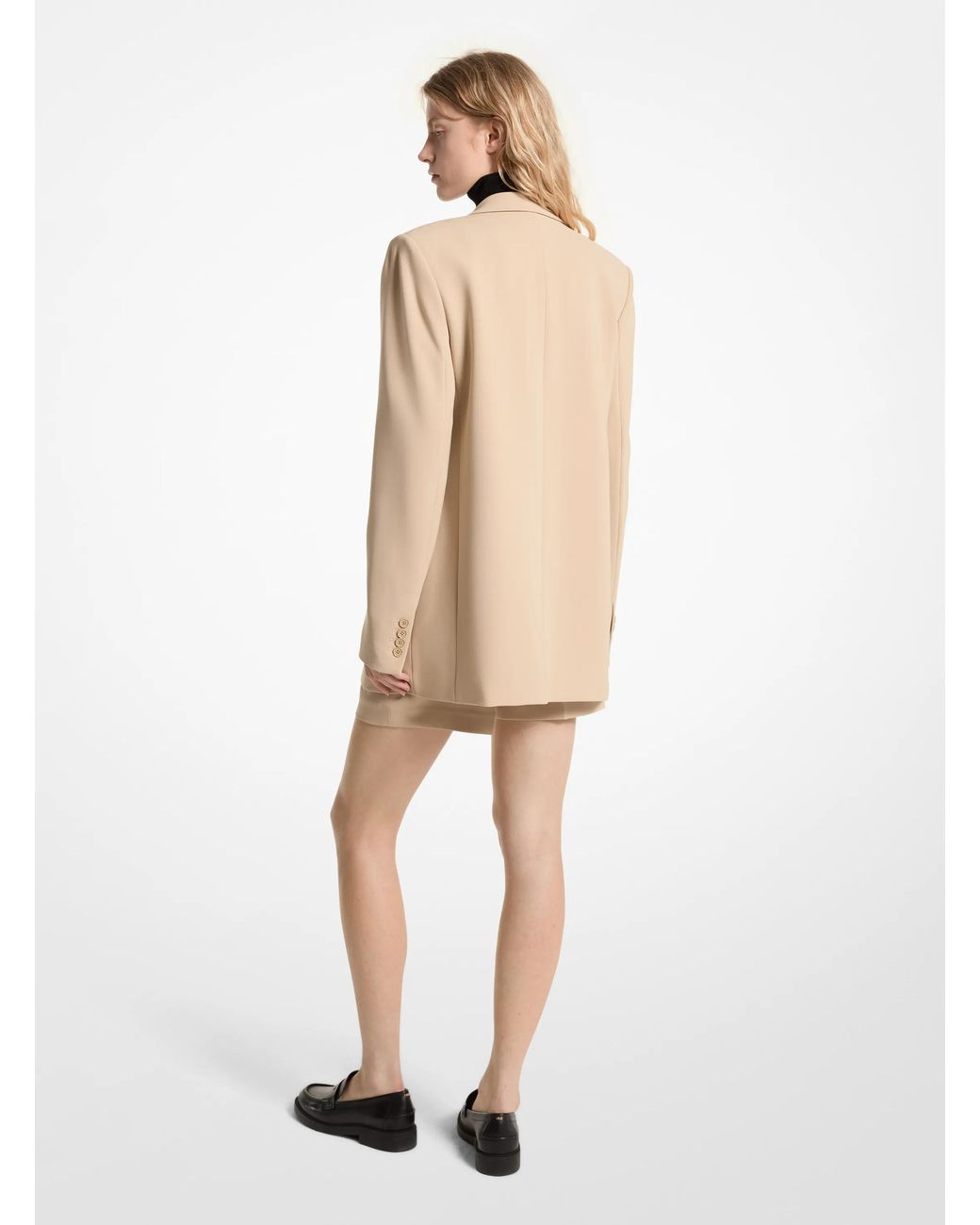 MICHAEL Michael Kors White Mk Crepe Boyfriend Blazer