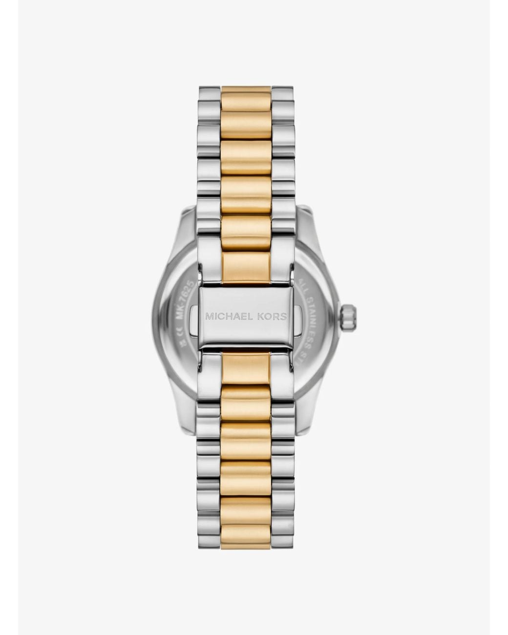 Michael Kors Metallic Mini Lexington Pavé Two-Tone Watch