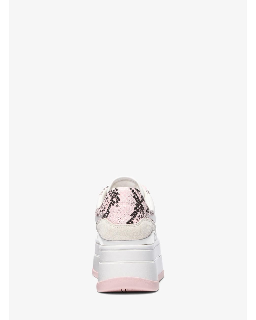 MICHAEL Michael Kors White Hayes Leather Platform Sneaker