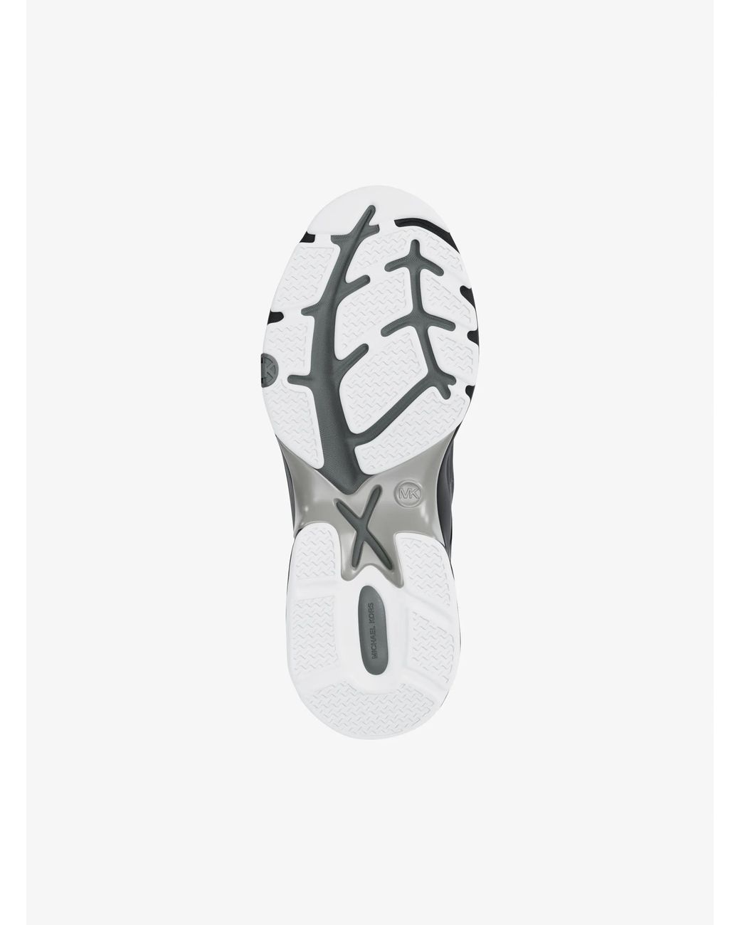 Michael Kors White Mk Leo Mixed-Media Trainer for men