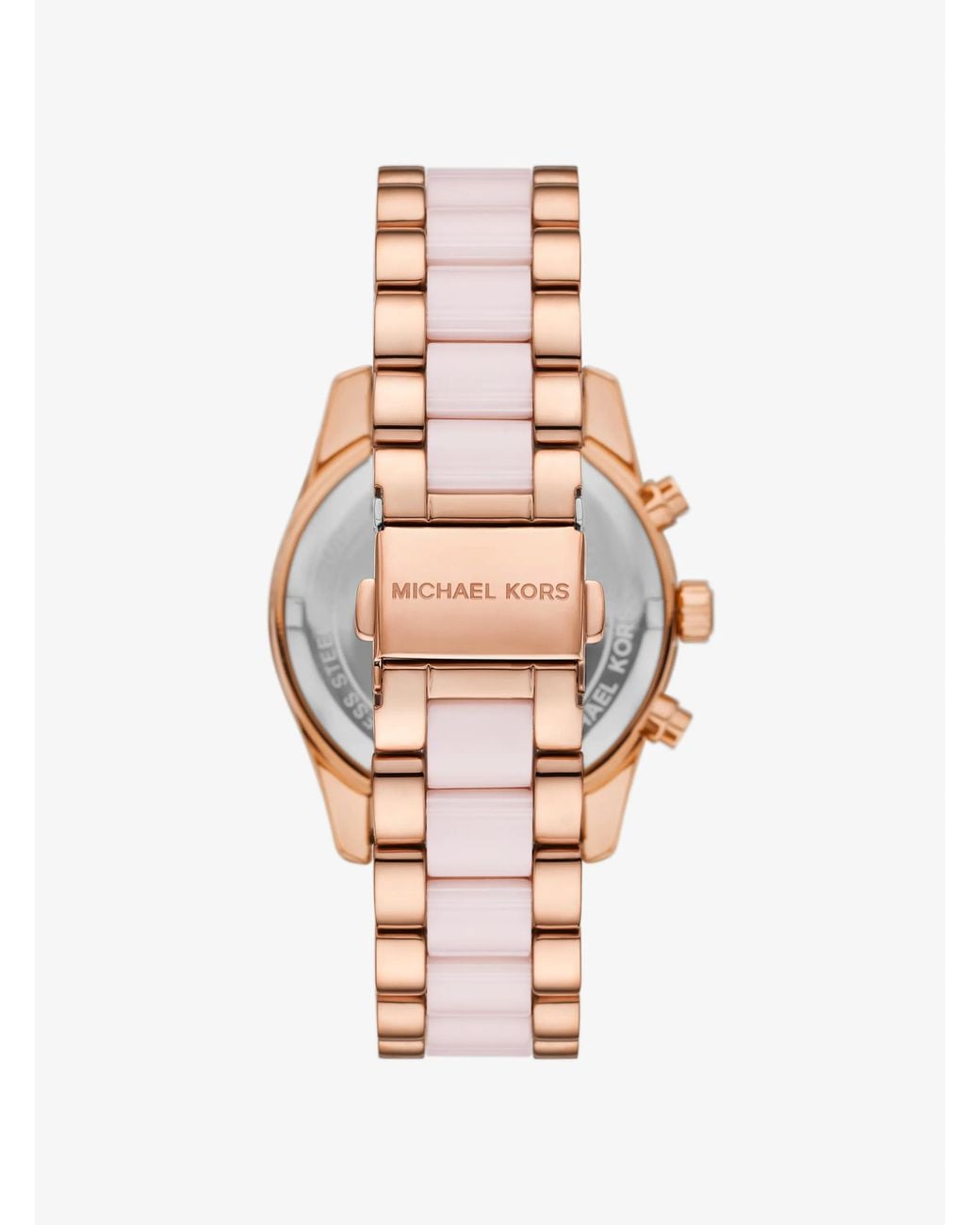 Michael Kors Pink Mk Lexington Pavé-Tone And Ceramic Watch