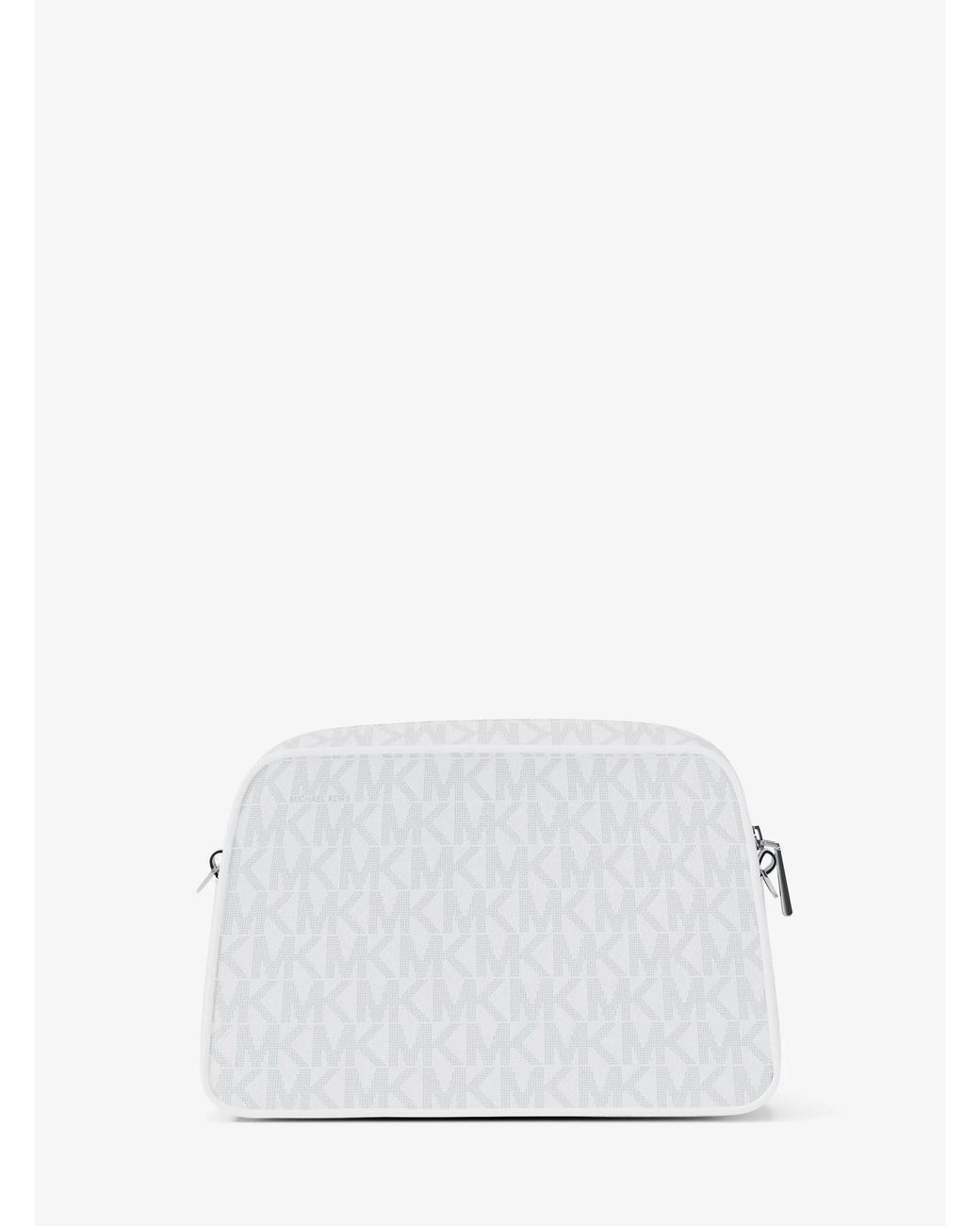 MICHAEL Michael Kors White Mk Jet Set Small Signature Logo Camera Crossbody Bag