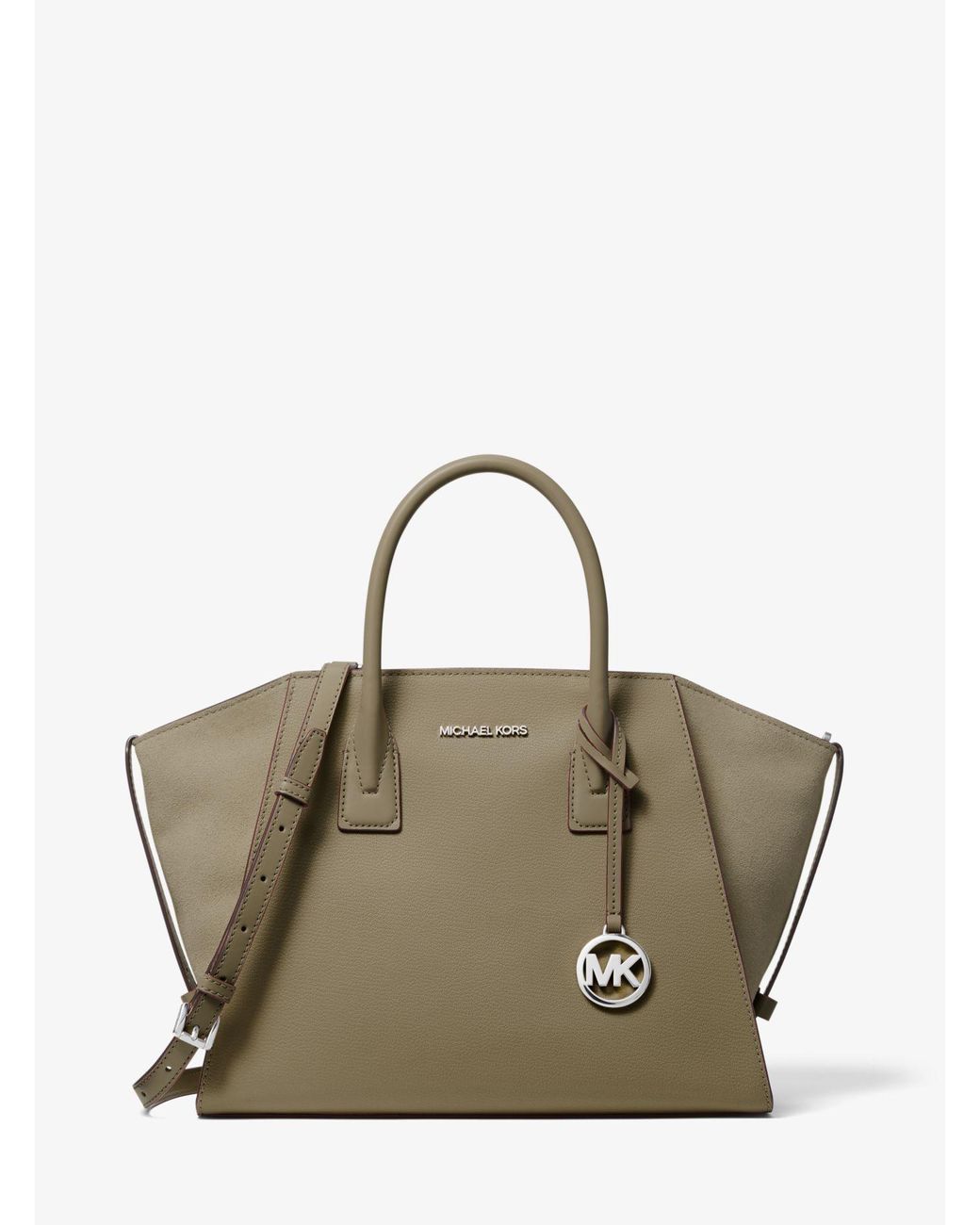 Michael Kors Avril Large Leather Topzip Satchel Lyst