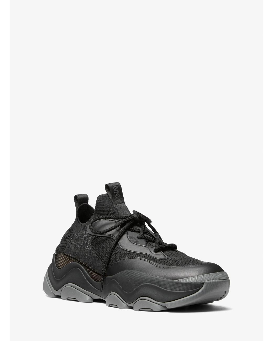 Michael Kors Black Atlas Mixed-Media Trainer for men