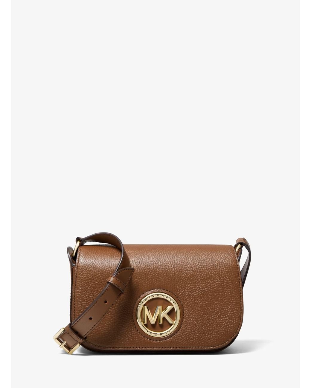 Michael Kors Samira Small Pebbled Leather Crossbody Bag in Brown Lyst
