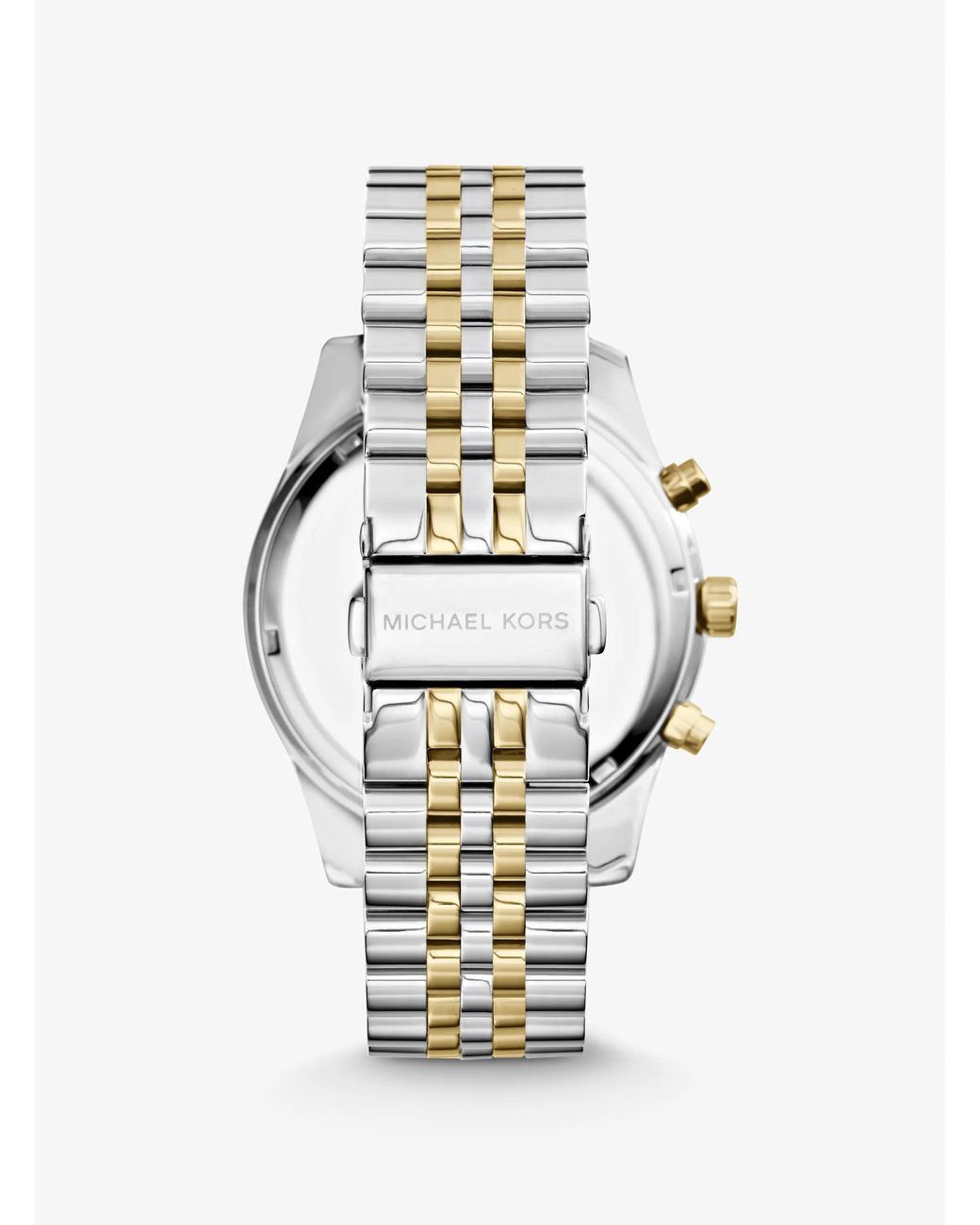 Michael Kors Metallic Lexington Chronograph Two-tone Stainless Steel Watch for men