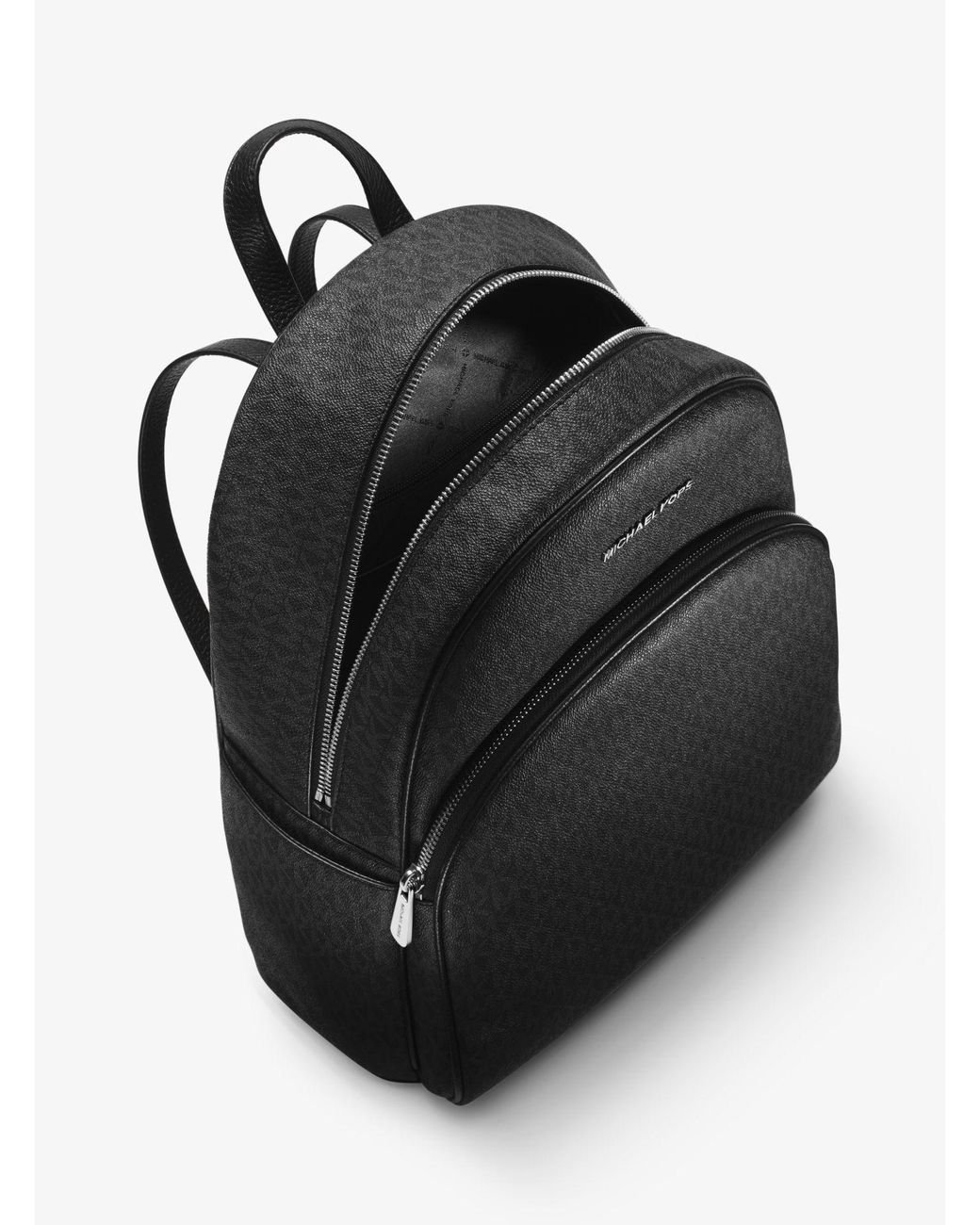 Michael Kors Abbey Large Logo Backpack in Black | Lyst