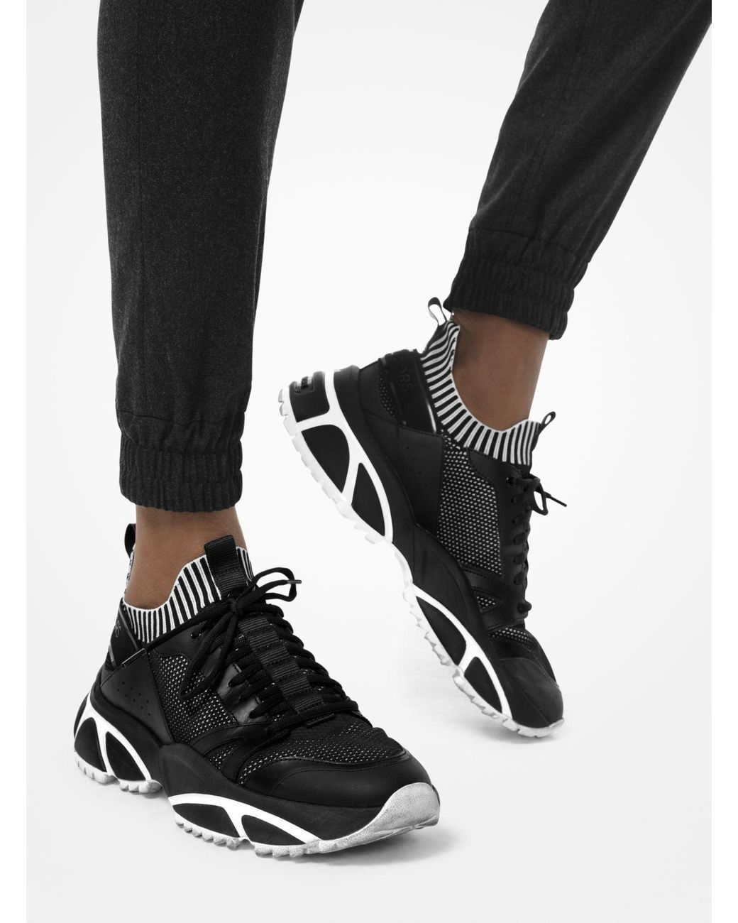 michael kors black and white shoes
