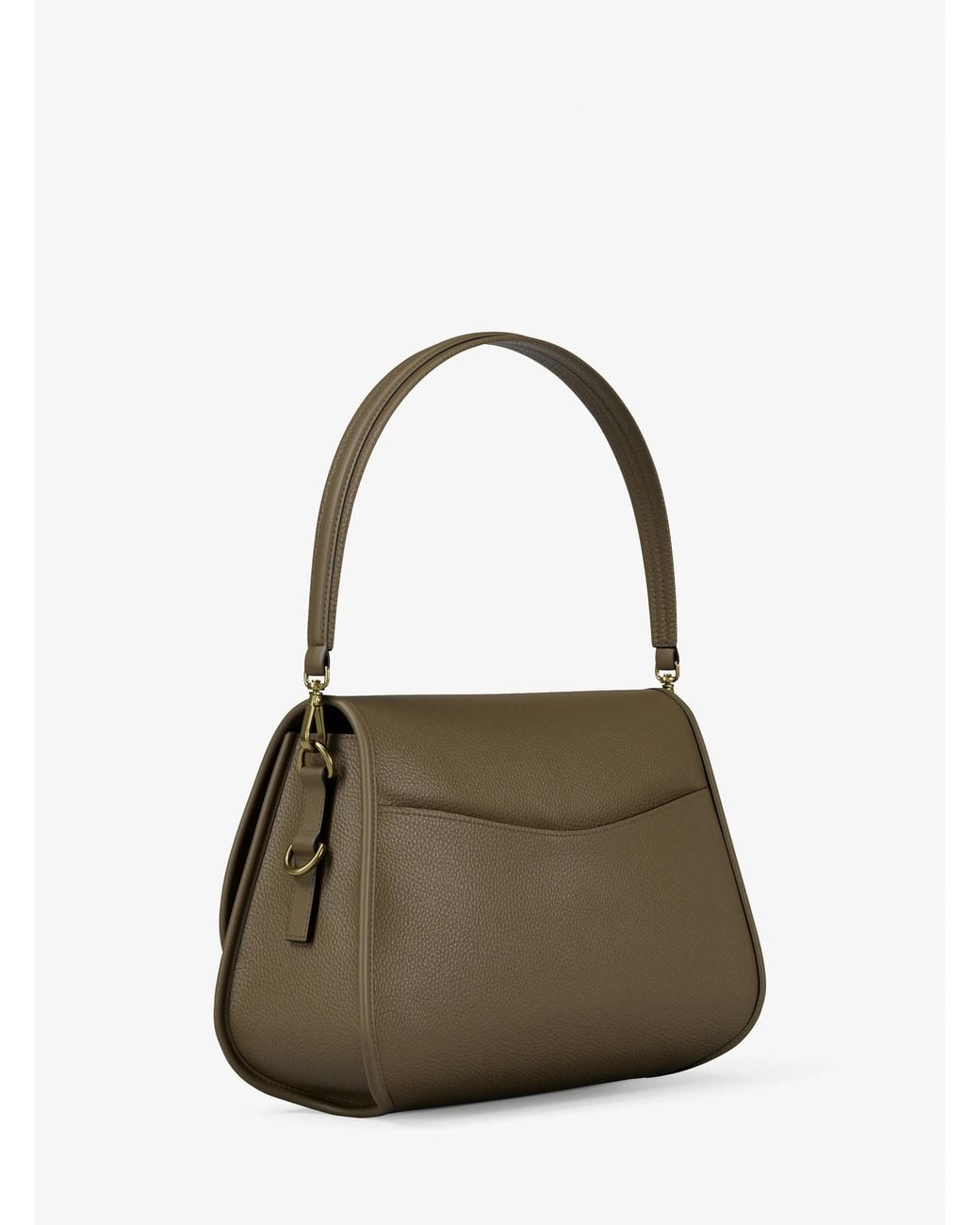 MICHAEL Michael Kors Metallic Holmes Medium Pebbled Leather Convertible Messenger Bag