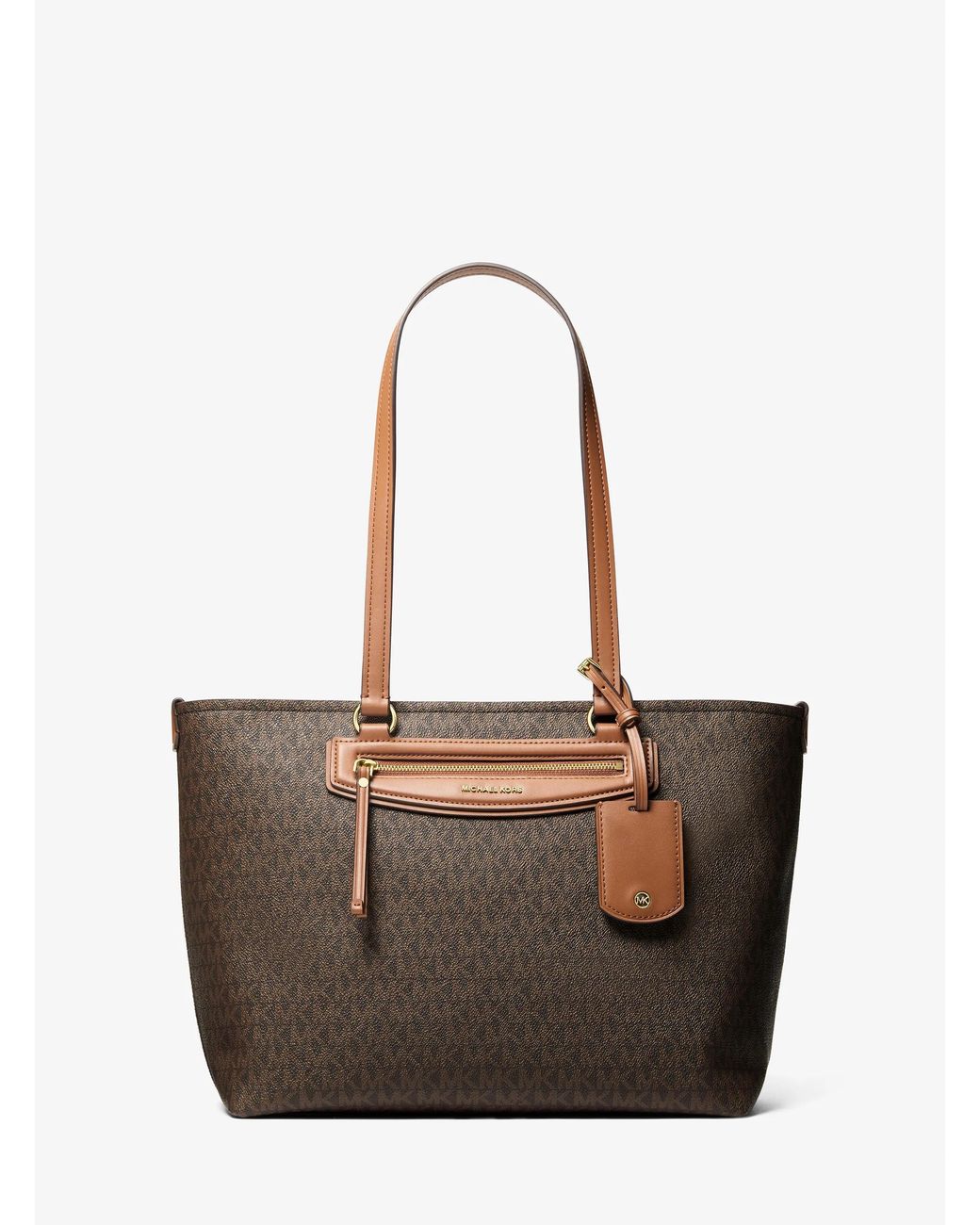 MICHAEL Michael Kors White Jet Set Travel Medium Signature Logo Tote Bag