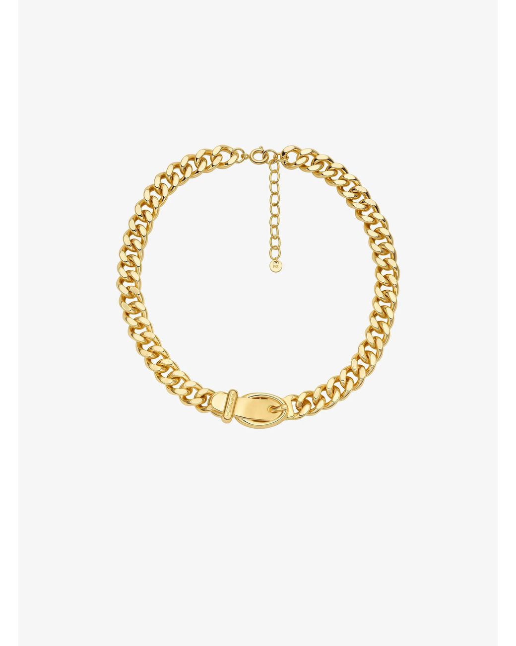 Michael Kors Metallic Buckle Chain-Link Necklace