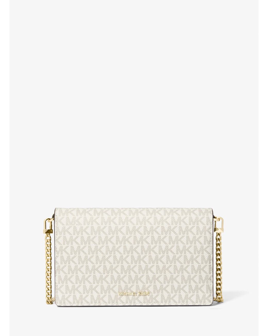 MICHAEL Michael Kors Natural Mk Jet Set Medium Signature Logo Crossbody Bag
