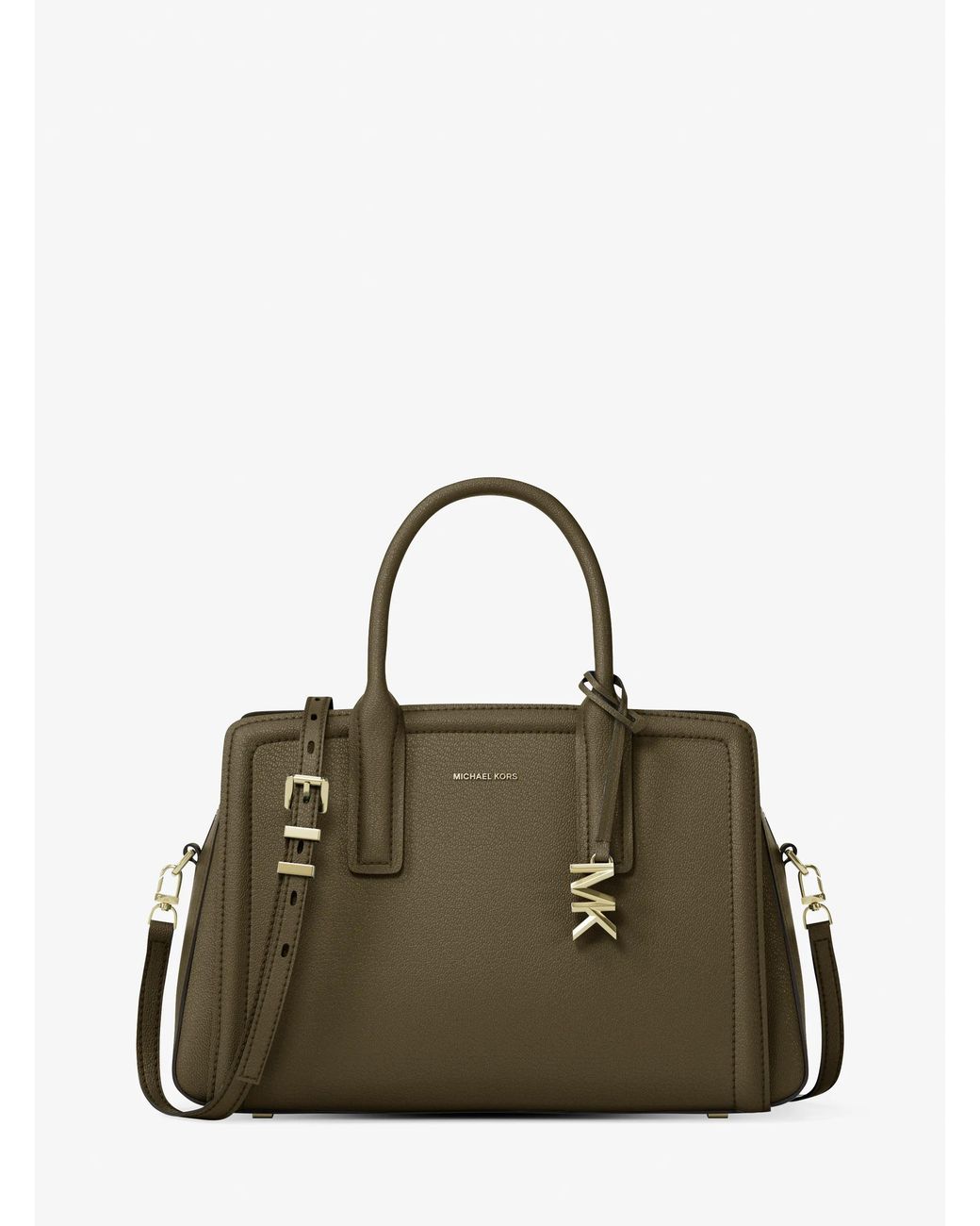 MICHAEL Michael Kors Green Mk Laila Medium Leather Satchel