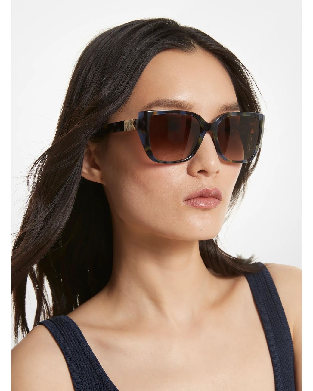 Michael Kors White Mk Acadia Sunglasses