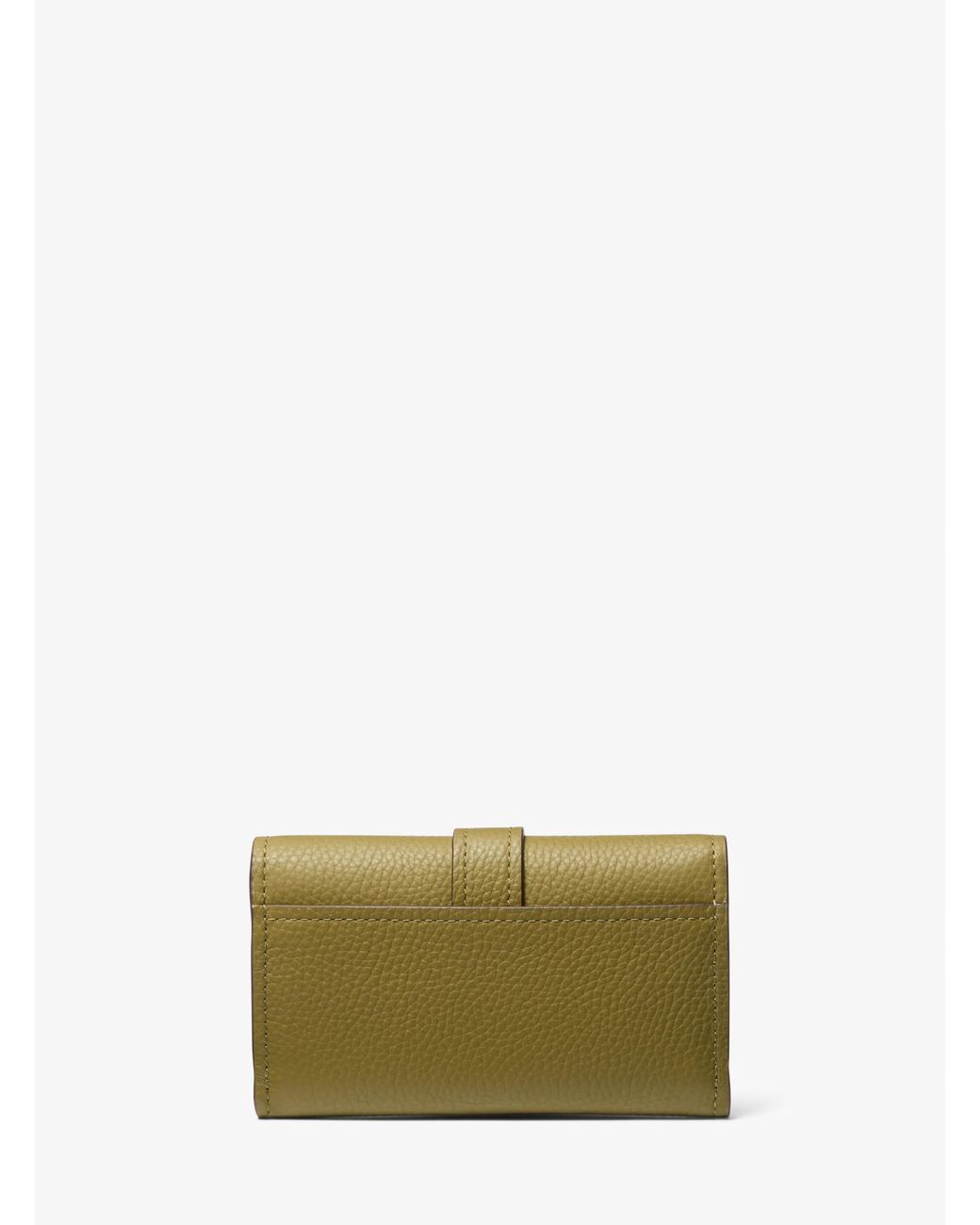 MICHAEL Michael Kors Green Nolita Medium Pebbled Leather Tri-Fold Wallet