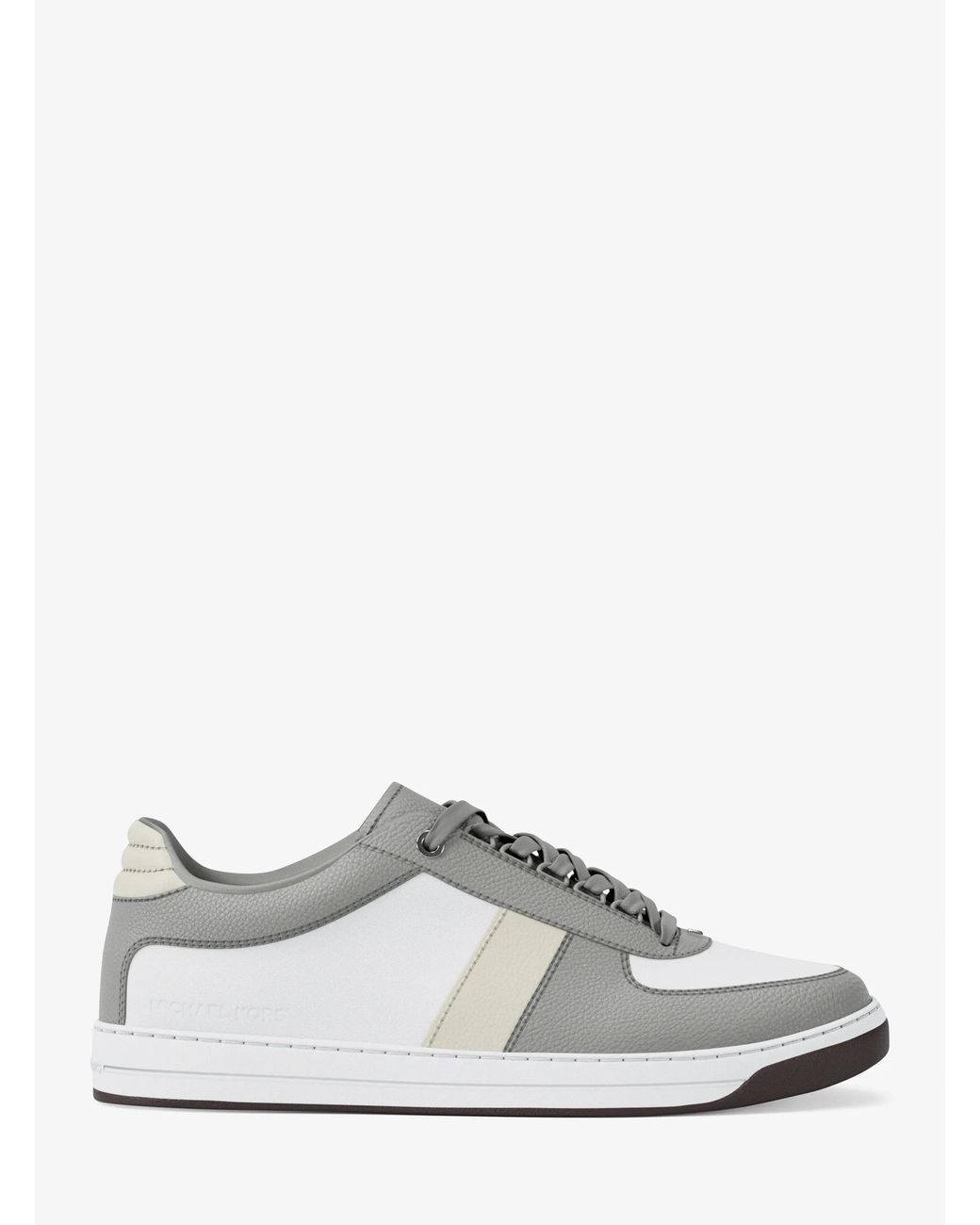 Michael Kors White Mk Brady Color-Block Leather Trainers for men