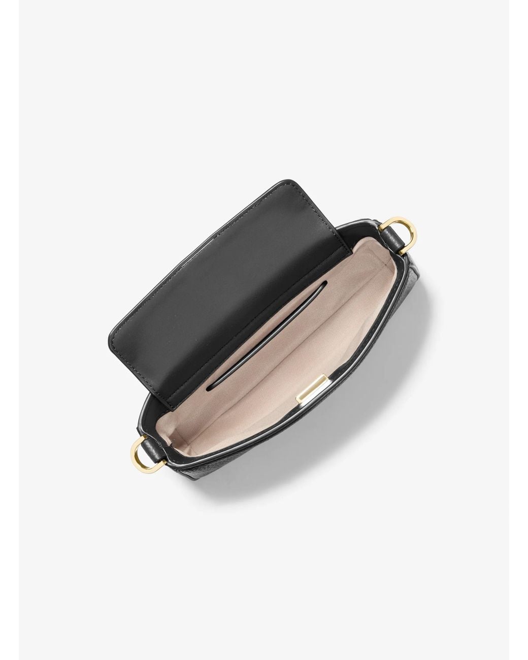 MICHAEL Michael Kors Black Michael Kors Bryant Small Pebbled Leather Convertible Pochette