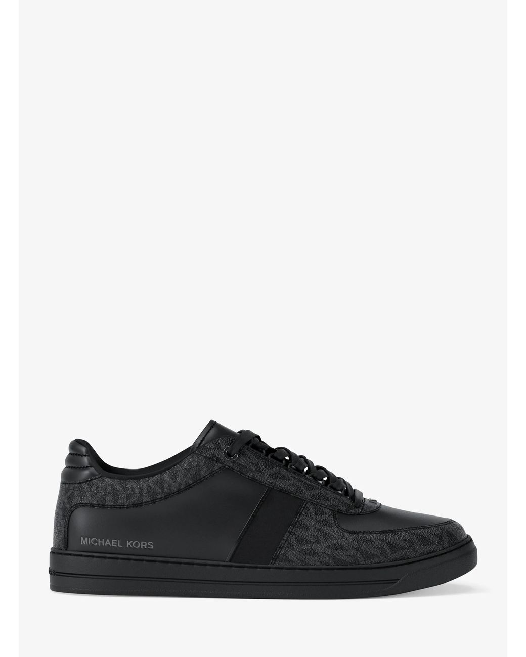 Michael Kors Black Michael Kors Brady Signature Logo And Leather Sneaker for men