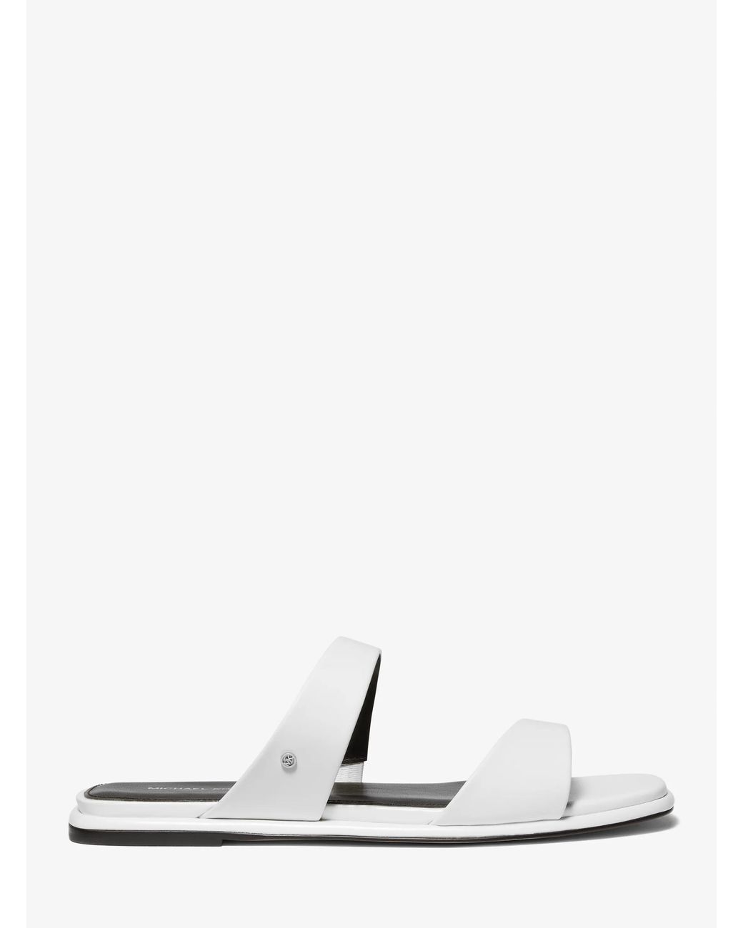 MICHAEL Michael Kors White Mk Jaida Leather Sandal