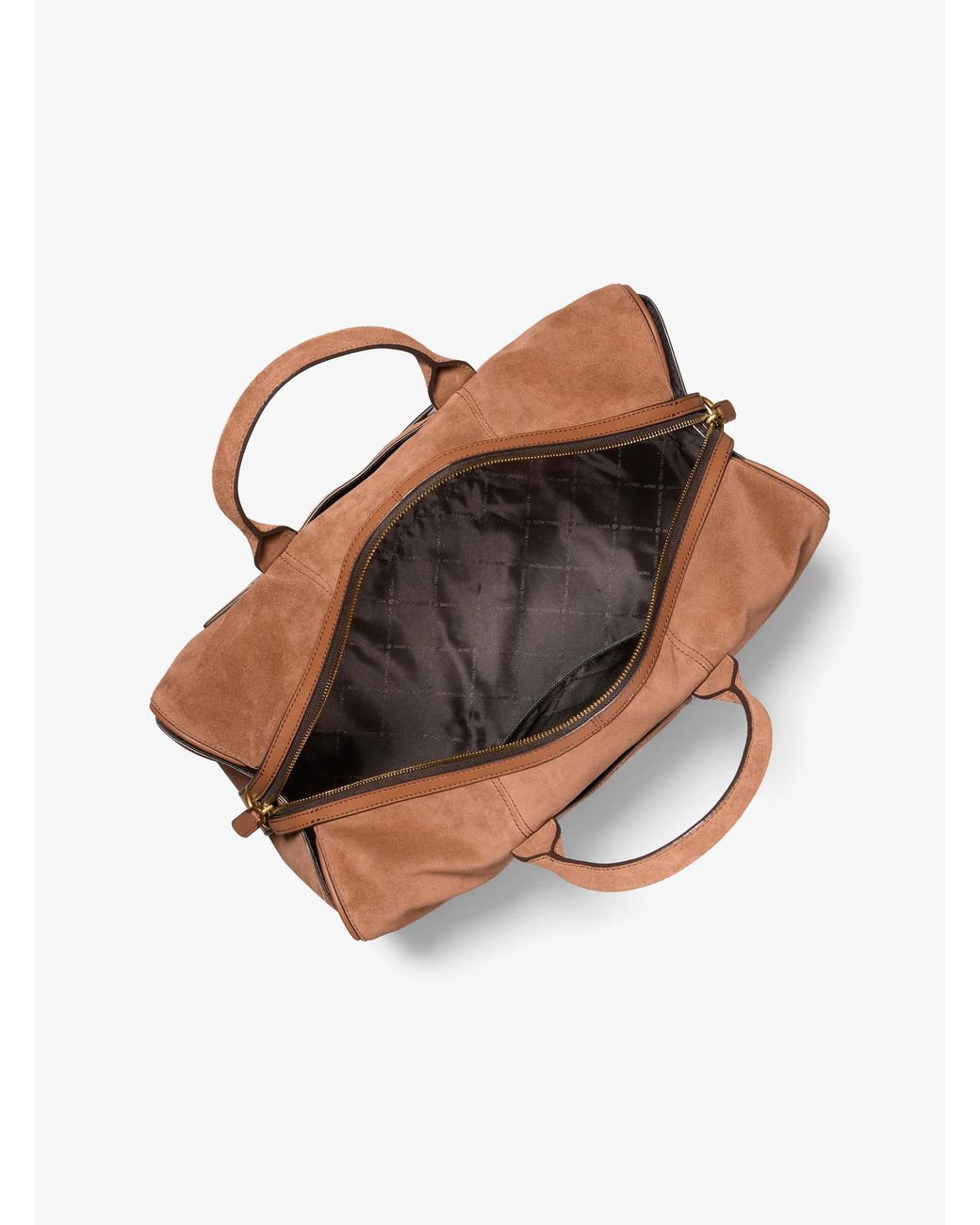 Michael Kors Brown Nicholas Medium Suede Slouch Duffel Bag for men
