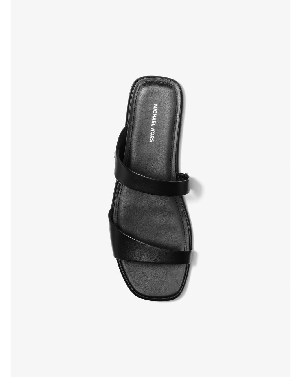 MICHAEL Michael Kors Black Mk Jaida Leather Sandal