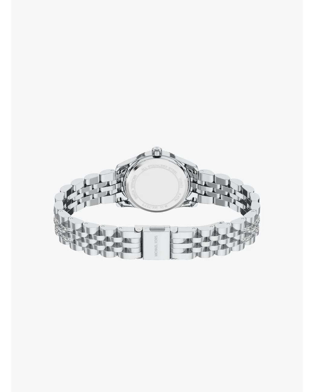 Michael Kors White Petite Lexington Pavé-Tone Watch