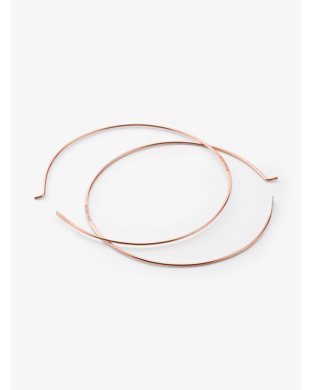 Michael Kors Metallic Precious Metal-plated Sterling Silver Whisper Hoop Earrings