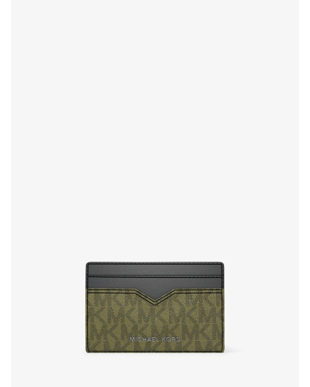 Michael Kors Green Hudson Logo Card Case for men