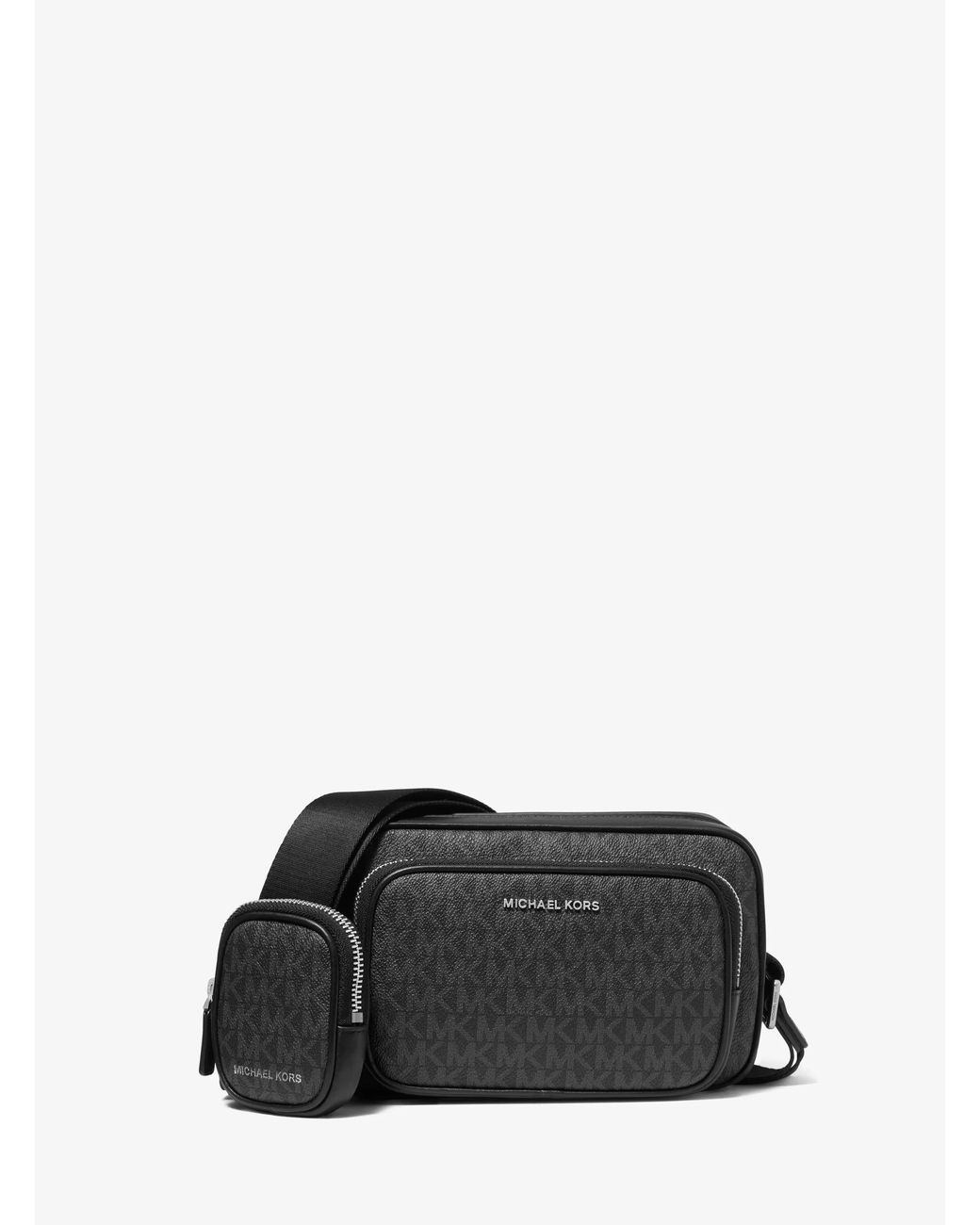 Michael Kors Black Hudson Logo Camera Bag With Pouch for men