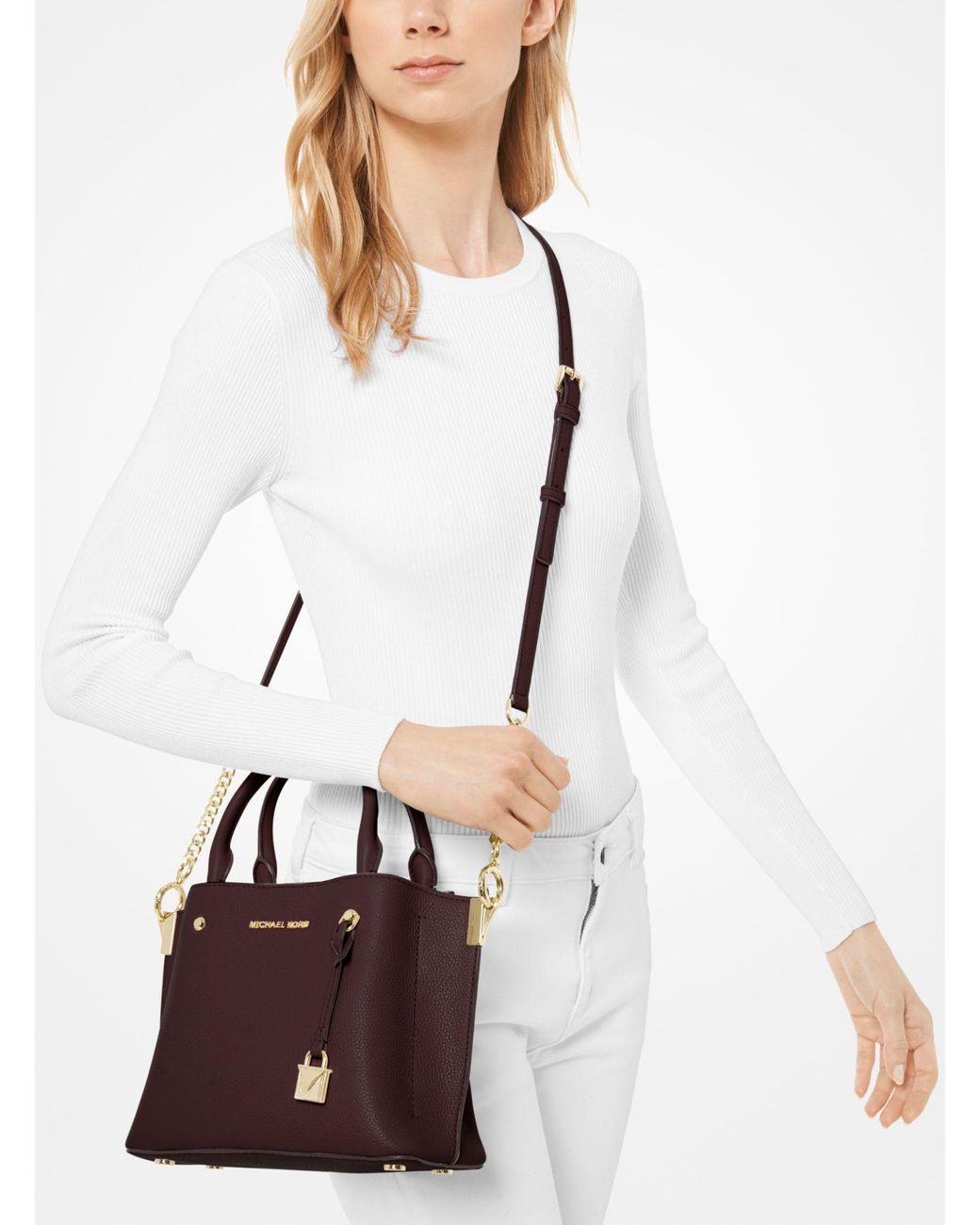 Michael Kors Arielle Large Logo Satchel Lyst UK