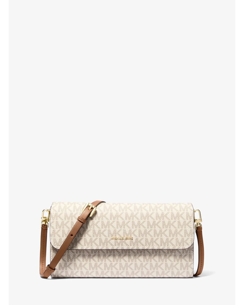 MICHAEL Michael Kors Natural Mk Jet Set Small Signature Logo Smartphone Crossbody Bag