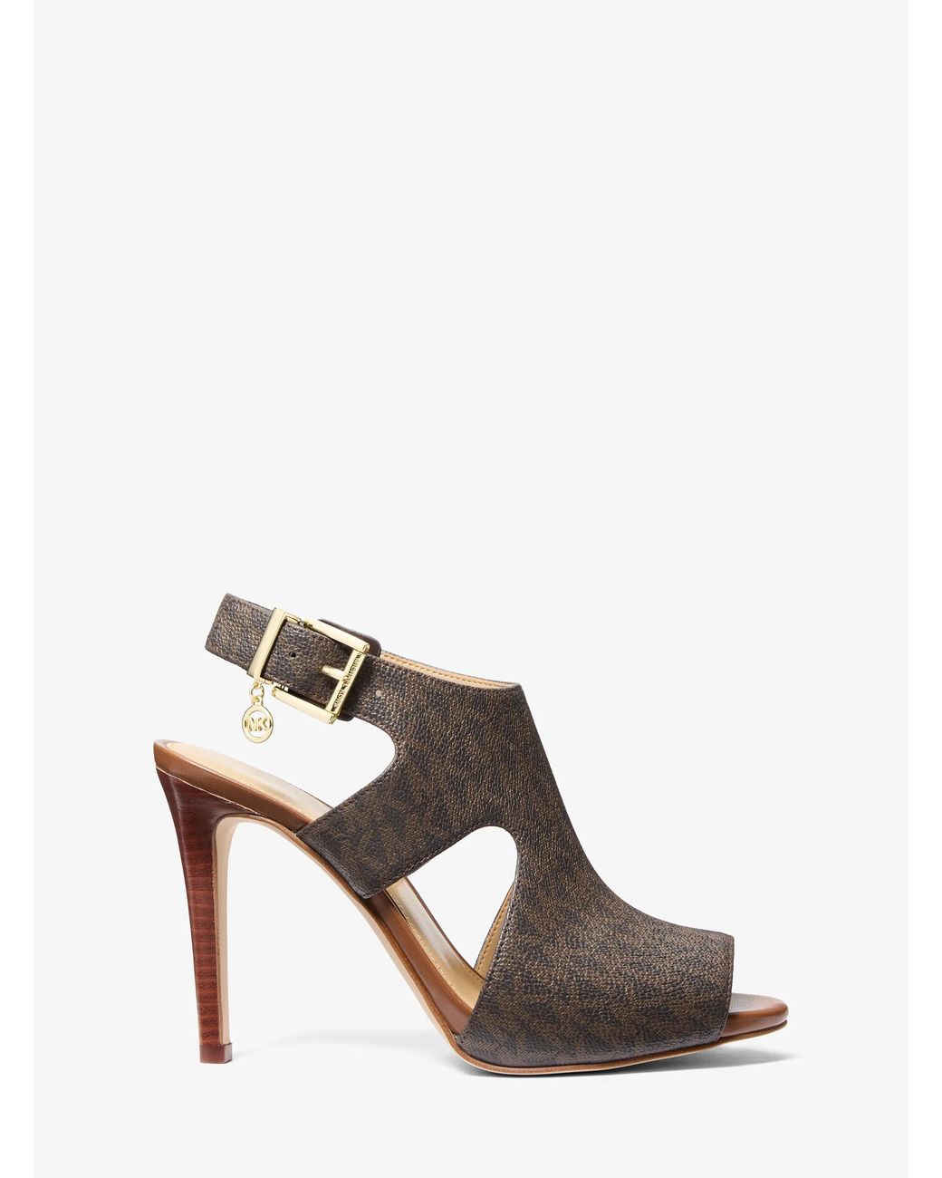 MICHAEL Michael Kors Brown Mk Harper Signature Logo Sandal