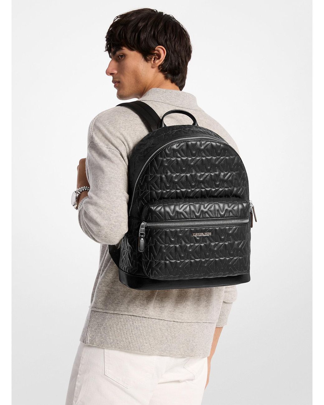 Mkmochila Hudson Tipo Cúpula Con Logotipo En Relieve Michael Kors de hombre de color Black
