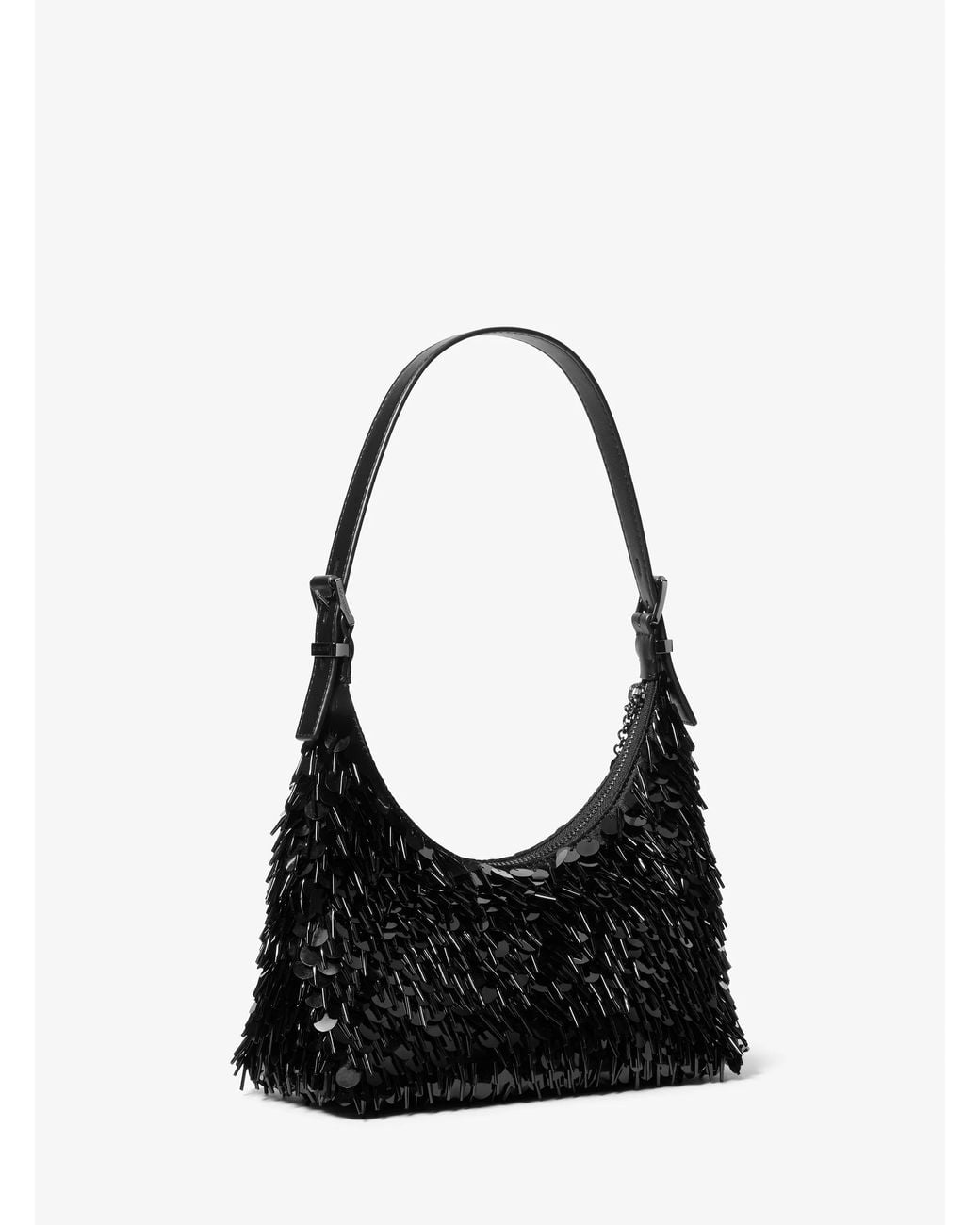 MICHAEL Michael Kors Black Mk Nolita Small Paillette Embellished Pochette