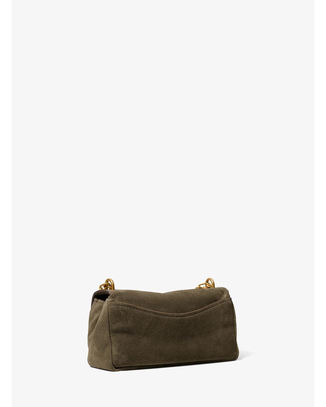 MICHAEL Michael Kors Green Michael Kors Bryant Small Suede Convertible Shoulder Bag