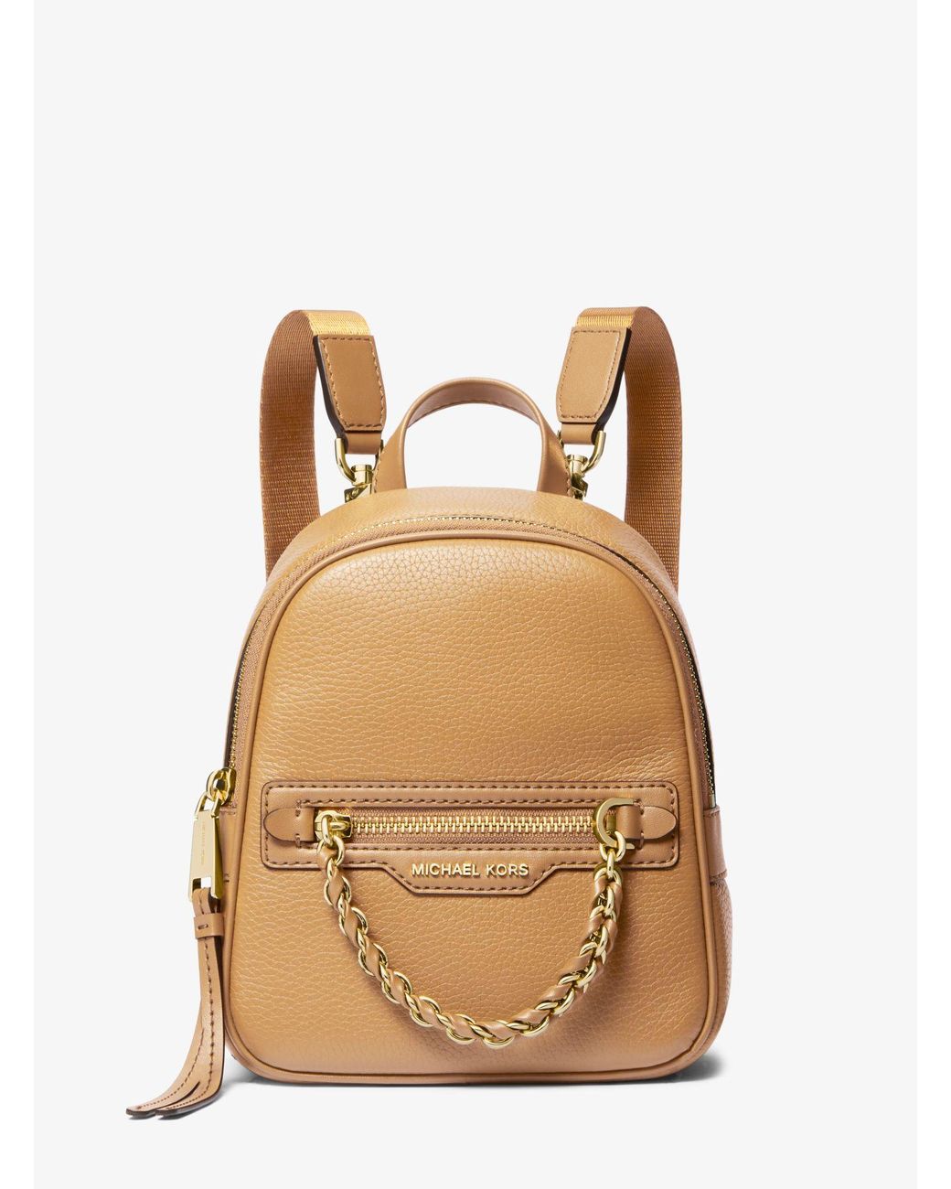 Michael Kors Elliot Extrasmall Pebbled Leather Backpack in Natural Lyst