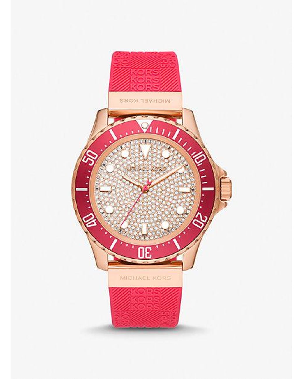 Michael kors bradshaw silicone on sale watch