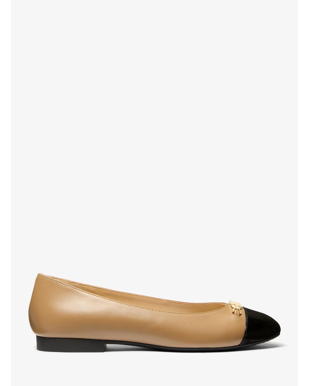 MICHAEL Michael Kors Natural Mk Rebecca Flex Leather Ballet Flat