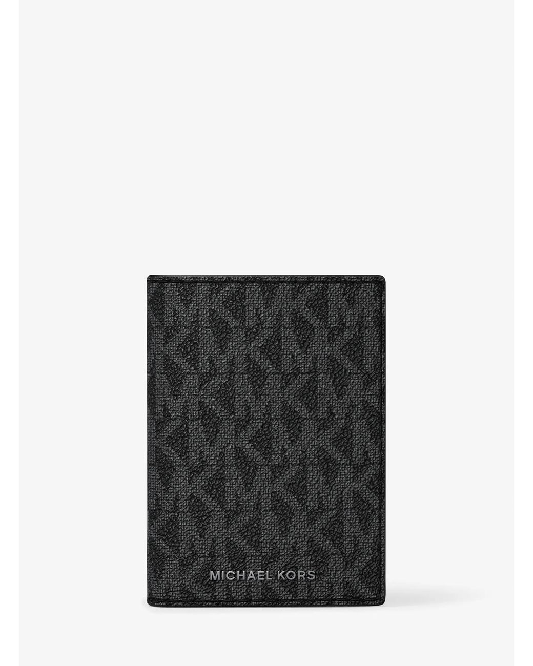 Michael Kors Black Mk Hudson Signature Logo Folio Card Case for men