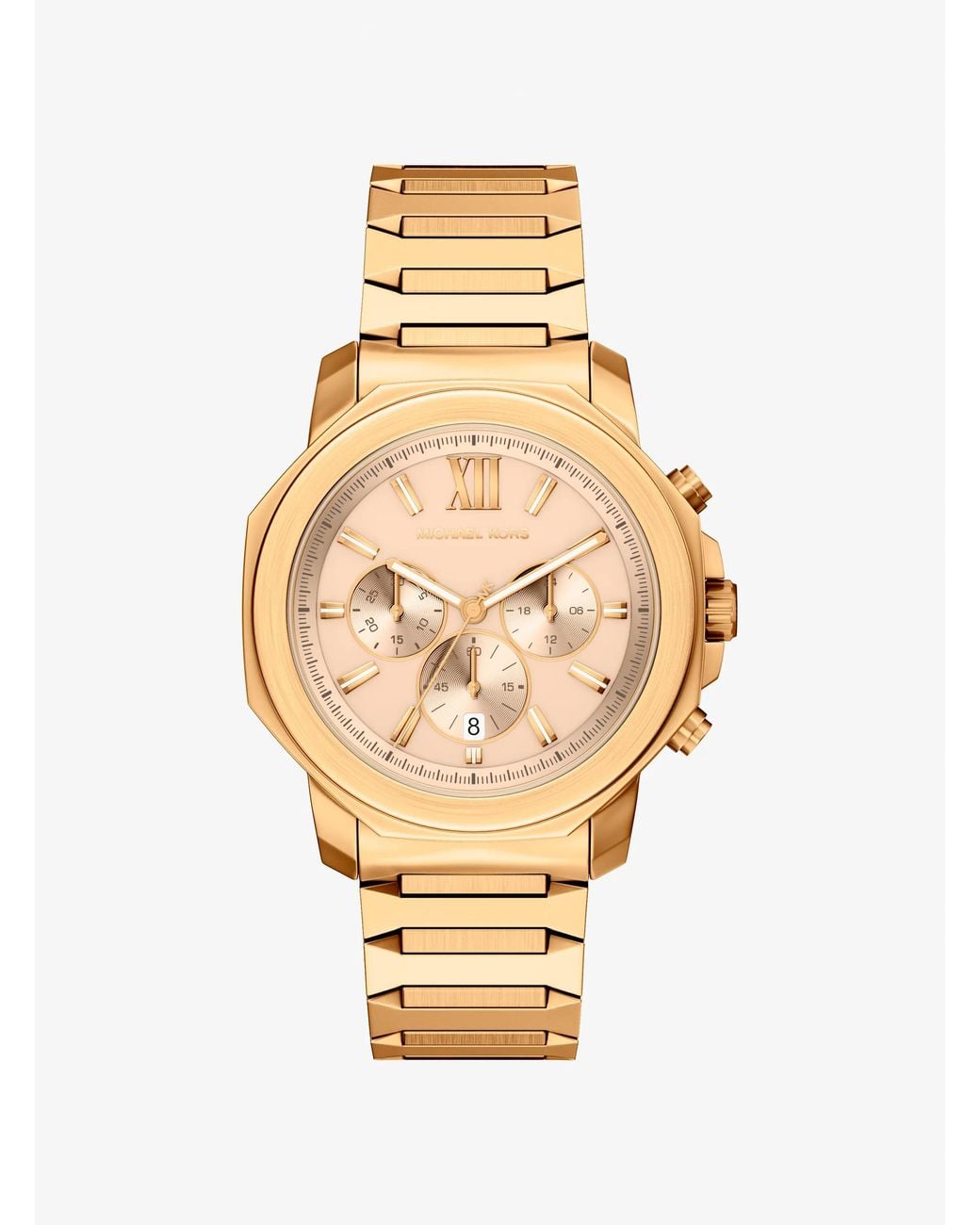 Michael Kors Metallic Oversized Prescott-Tone Watch for men