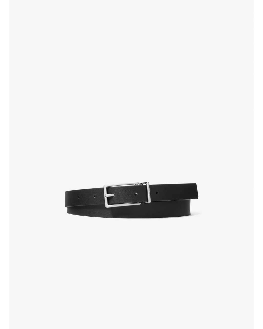 MICHAEL Michael Kors White Mk Reversible Signature Logo And Leather Belt