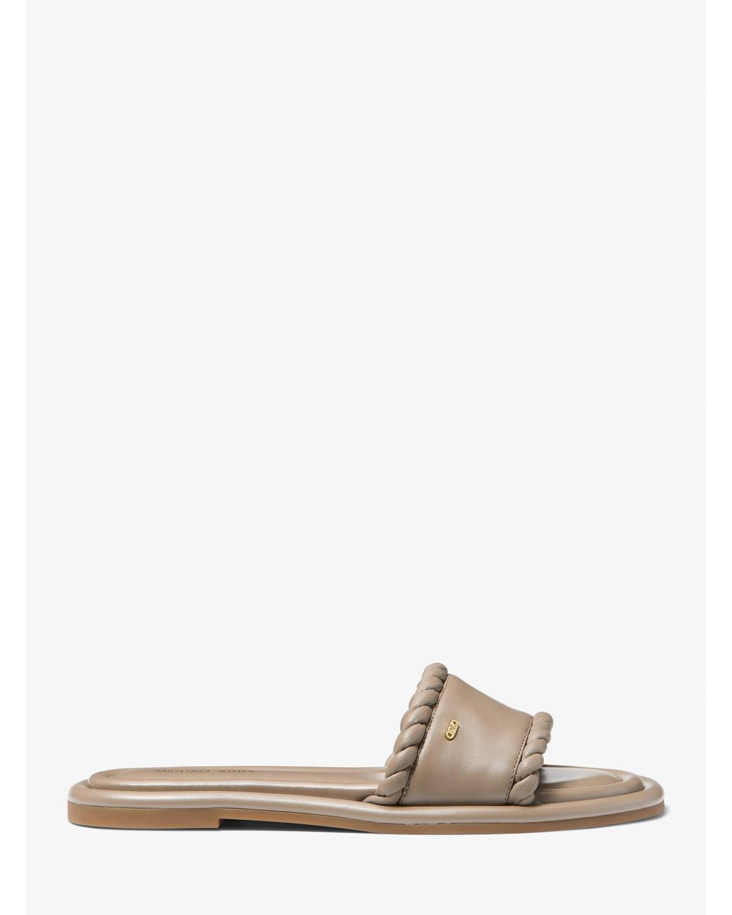 MICHAEL Michael Kors Brown Dana Leather Slide Sandal