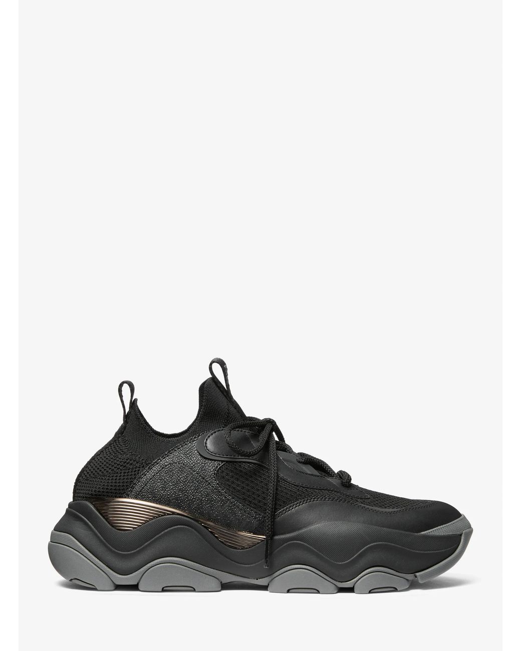 Michael Kors Black Atlas Mixed-Media Trainer for men