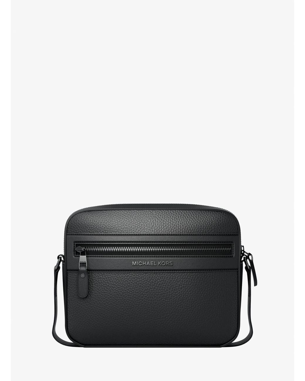 Michael Kors Black Michael Kors Jet Set Pebbled Leather Crossbody Bag for men