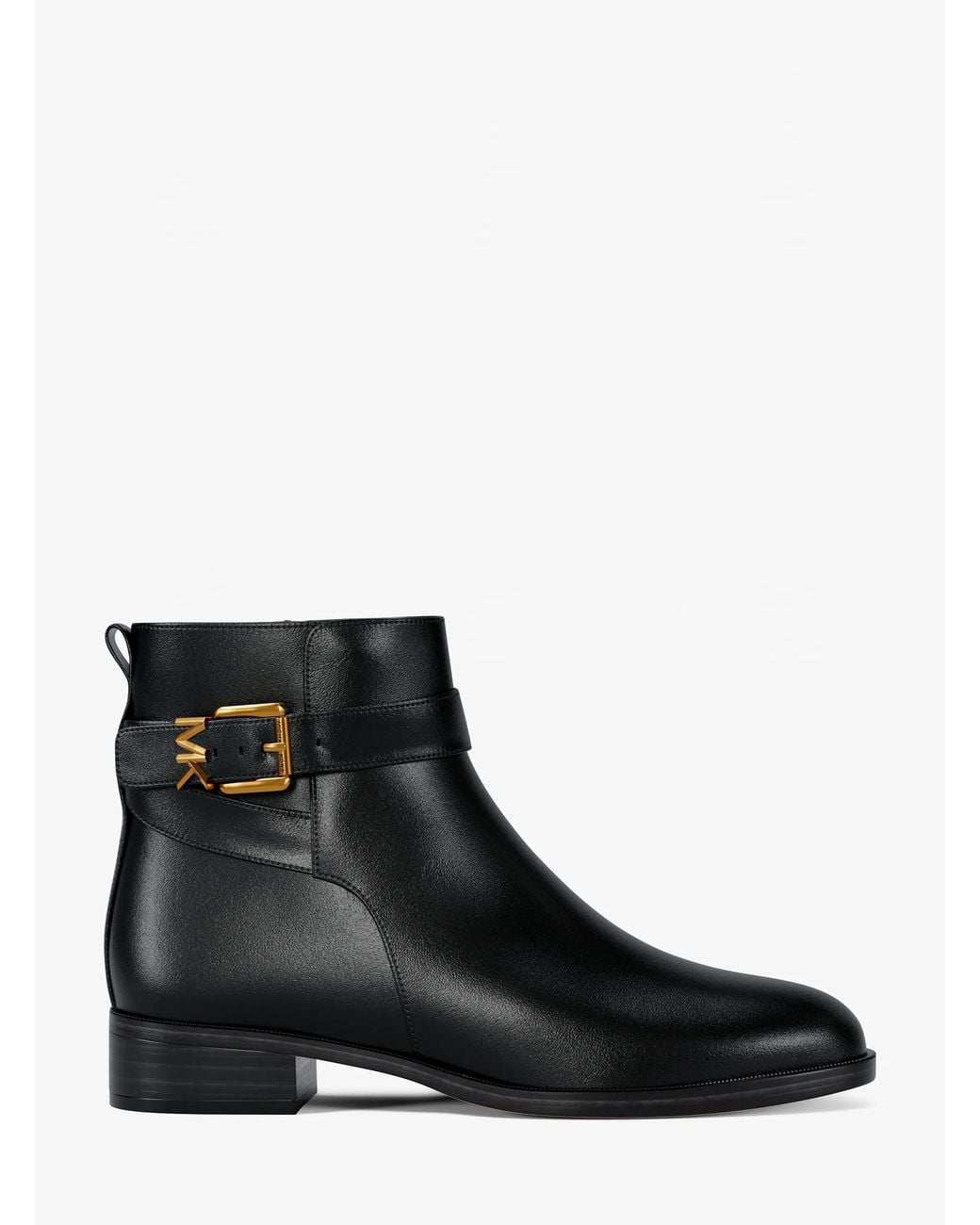 MICHAEL Michael Kors Black Mk Rachel Leather Ankle Boot