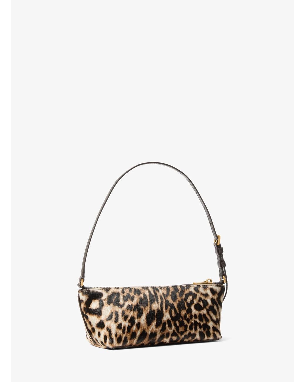 MICHAEL Michael Kors Brown Michael Kors Laila Small Leopard Print Calf Hair Pochette