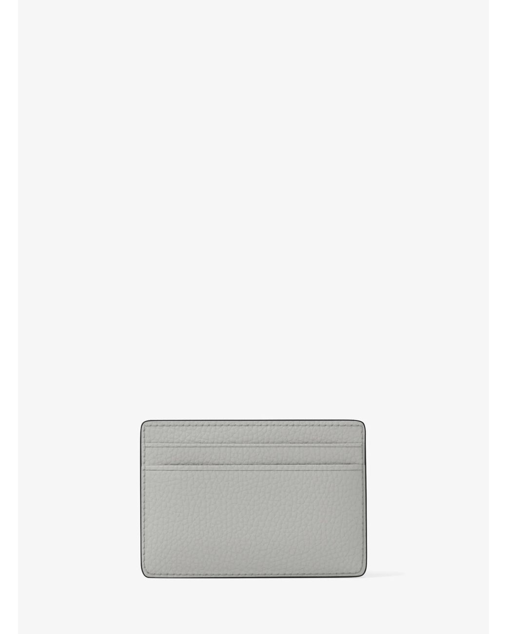 MICHAEL Michael Kors White Mk Pebbled Leather Card Case