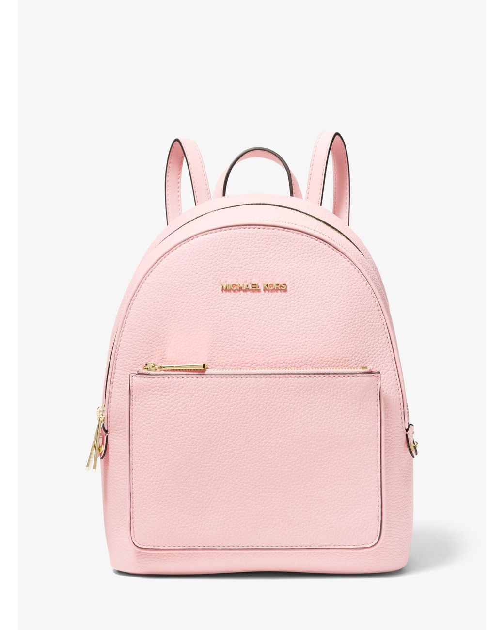 Michael Kors Adina Medium Pebbled Leather Backpack in Powder Blush