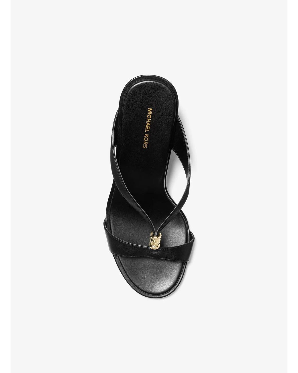 MICHAEL Michael Kors White Mk Cherie Leather Wedge Sandal